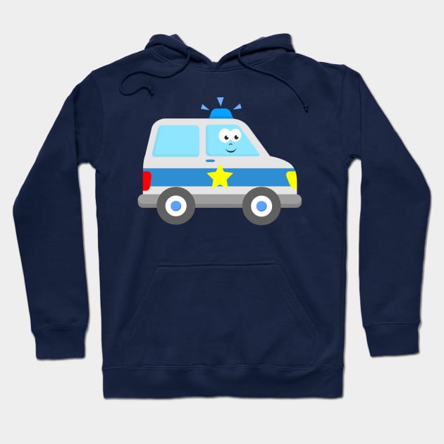 Kids Police Car Hoodie by samshirts